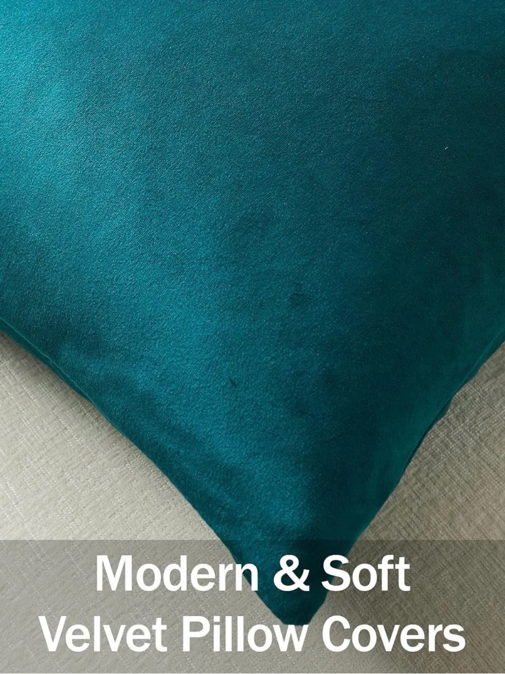 Plush Decorative Pillow Covers - Teal